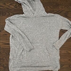 Lou & Grey Marled Gray Hooded Sweater